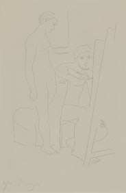 PABLO PICASSO, (Spanish, 1881-1973), Le modèle nu
