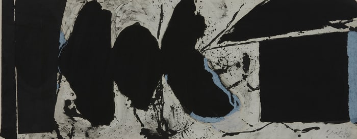 ROBERT MOTHERWELL, (American, 1915-1991), Elegy Black Black, 1983