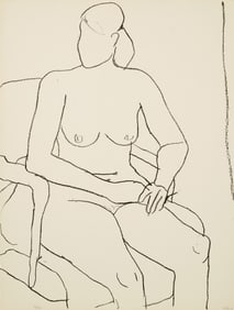 RICHARD DIEBENKORN, (American, 1922-1993), Seated Nude, 1965