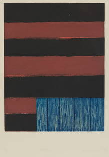 SEAN SCULLY, (American, b. 1945), Cradle, 1985: SEAN SCULLY(American, b. 1945)Cradle1985, etching and aquatintnumbered, titled, signed, and dated 8/25 Cradle Sean Scully 1985 lower margin in pencilplate: 19 5/8 x 15 1/2 in., sheet: 29 3/4 x