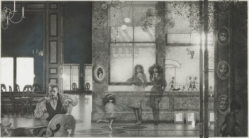 PETER MILTON, (American, b. 1930), American Interior I - Family Reunion, 1984