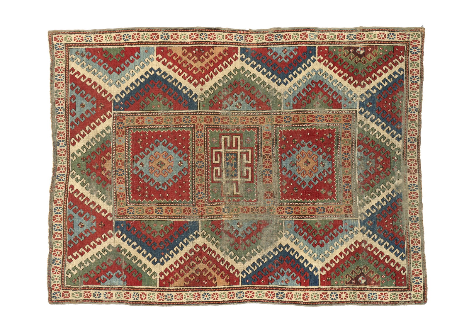 Bordjalou Kazak Rug, Caucasus, first half 19th century (1 of 2)
