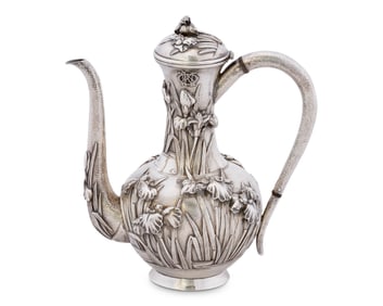 Japanese Export Silver Coffee Pot, Arthur Bond, Yokohama