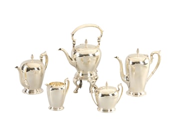 Watson Company Silver Five Piece Coffee and Tea Service