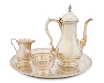 Gorham Silver Demitasse Three Piece Coffee Set