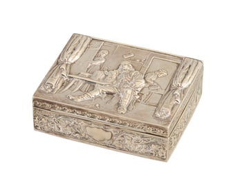 Continental Silver Lift Top Box