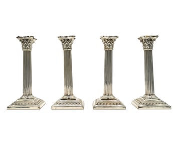 Gorham Set of Four Weighted Silver Candlesticks, retailed by Black, Starr & Frost