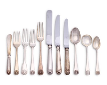 English Silver Flatware Service