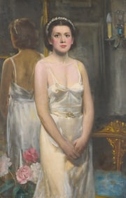 SCOTT CLIFTON CARBEE, (American, 1860-1946), The Reflection (Young Woman Before a Mirror), 1936