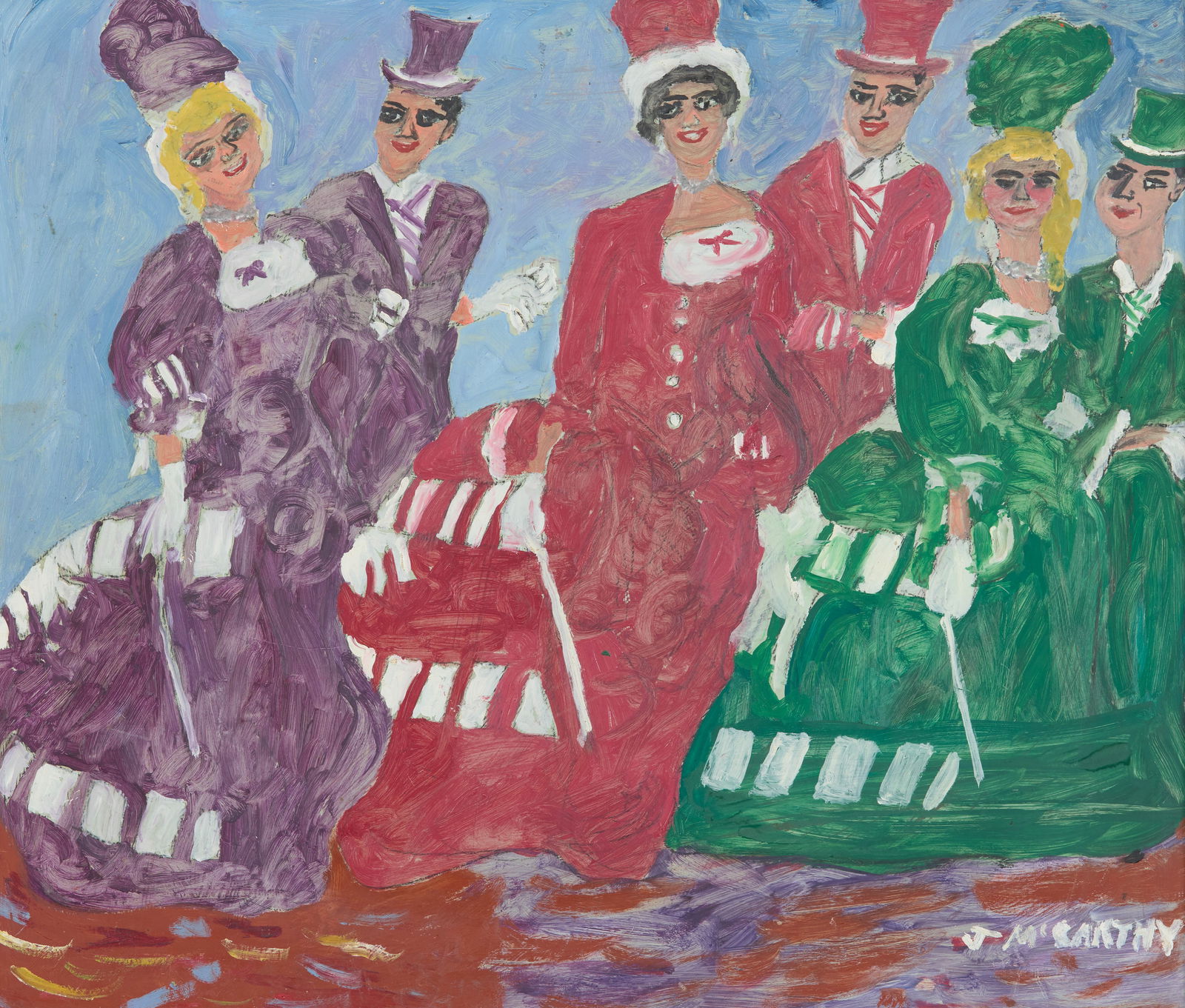 JUSTIN MCCARTHY, (American, 1891-1977), Three Couples (1 of 3)