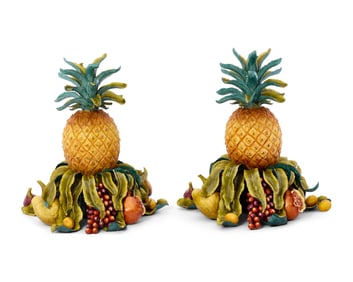 KATHERINE HOUSTON, (American, 20th/21st century), Pair of Pineapples