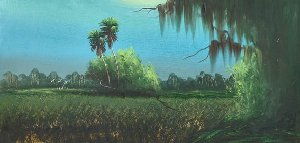 Attributed to SAM NEWTON, (American, b. 1948), Palms in the Everglades