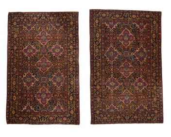Pair of Isphahan Rugs, Persia, ca. 1900