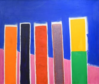 JENNIE HADDAD, (American, 1906-1996), Candy Stripe (Architectural Stripe), 1980