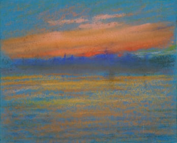 WILLIAM PARTRIDGE BURPEE, (American, 1846-1940), Sunset Over Gloucester, 1905