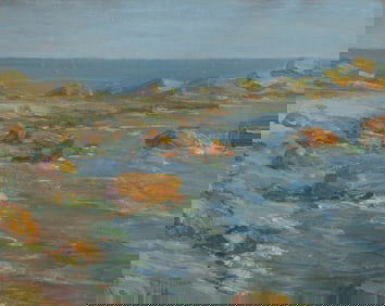 HARRY LESLIE HOFFMAN, (American, 1871-1964), Rocky Shoreline