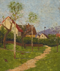 Attributed to THEODORE WENDEL, (American, 1859-1932), Ipswich Town View