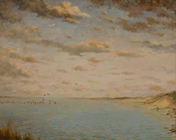 PERCIVAL LEONARD ROSSEAU, (American, 1859-1937), Seascape, Martha's Vineyard, 1920