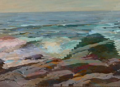 ALDRO THOMPSON HIBBARD, (American, 1886-1972), Seascape