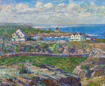 WALT KUHN, (American, 1877-1949), Ogunquit, Maine (Houses on the Sound), ca. 1909-1911