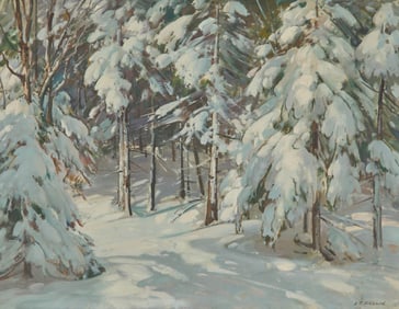 ALDRO THOMPSON HIBBARD, (American, 1886-1972), Woodland Snows