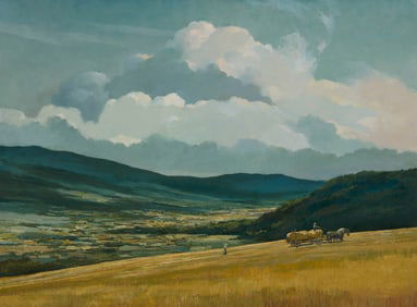 ERIC SLOANE, (American, 1905-1985), Vermont Hill Farm