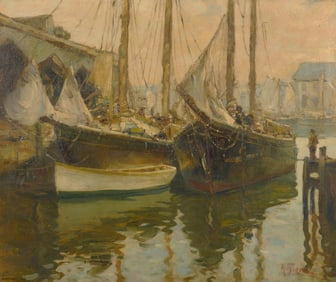 ANTHONY THIEME, (American, 1888-1954), Gloucester Harbor