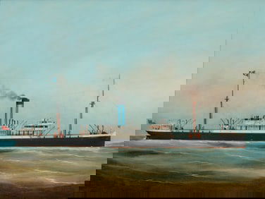 CHINESE SCHOOL , (ca. 1900), The Blue Funnel Line S.S. Agamemnon