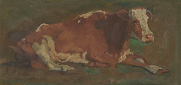 Attributed to THEODORE ROBINSON, (American, 1852-1896), Study of a Cow