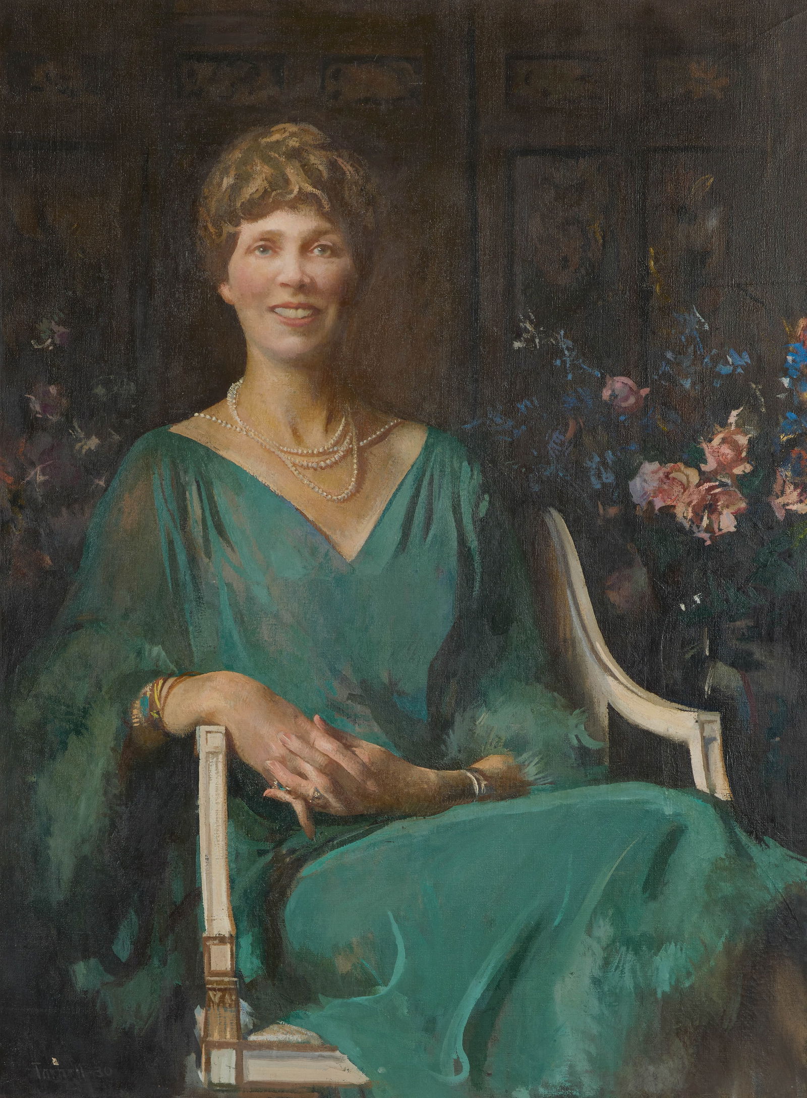 EDMUND CHARLES TARBELL, (American, 1862-1938), Portrait of Emily Tyson (Perry) Russell, 1930 (1 of 4)