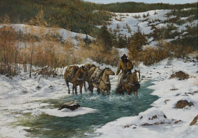 RICHARD D. THOMAS, (American, 1939-2019), Crossing the Arkansas, 1986