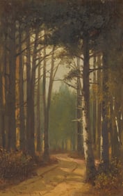 BENJAMIN CHAMPNEY, (American, 1817-1907), Forest Path