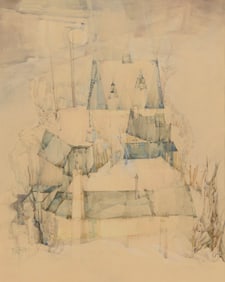 OTTO ERICH WAGNER, (Austrian, 1895-1979), Abstract Townscape, 1953