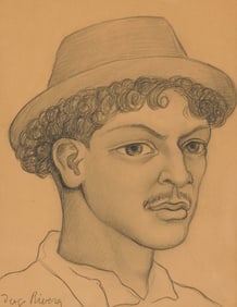 DIEGO RIVERA, (Mexican, 1886-1957), Portrait of a Young Man