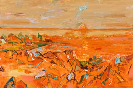 BERNARD CHAET, (American, 1924-2012), Orange Coast and Sun, Gloucester