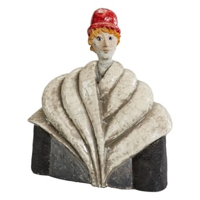 ROGER CAPRON, (French, 1922-2006), Lady in Red Hat