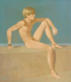 ROBERT BLISS, (American, 1925-1981), Seated Male Figure, 1970