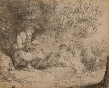 REMBRANDT VAN RIJN, (Dutch, 1606-1669), The Flute Player