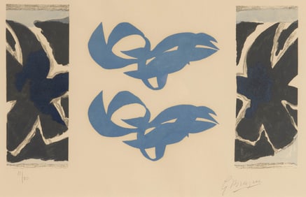 GEORGES BRAQUE, (French, 1882-1963), Poissons bleus