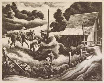 THOMAS HART BENTON, (American, 1889-1975), Haystack