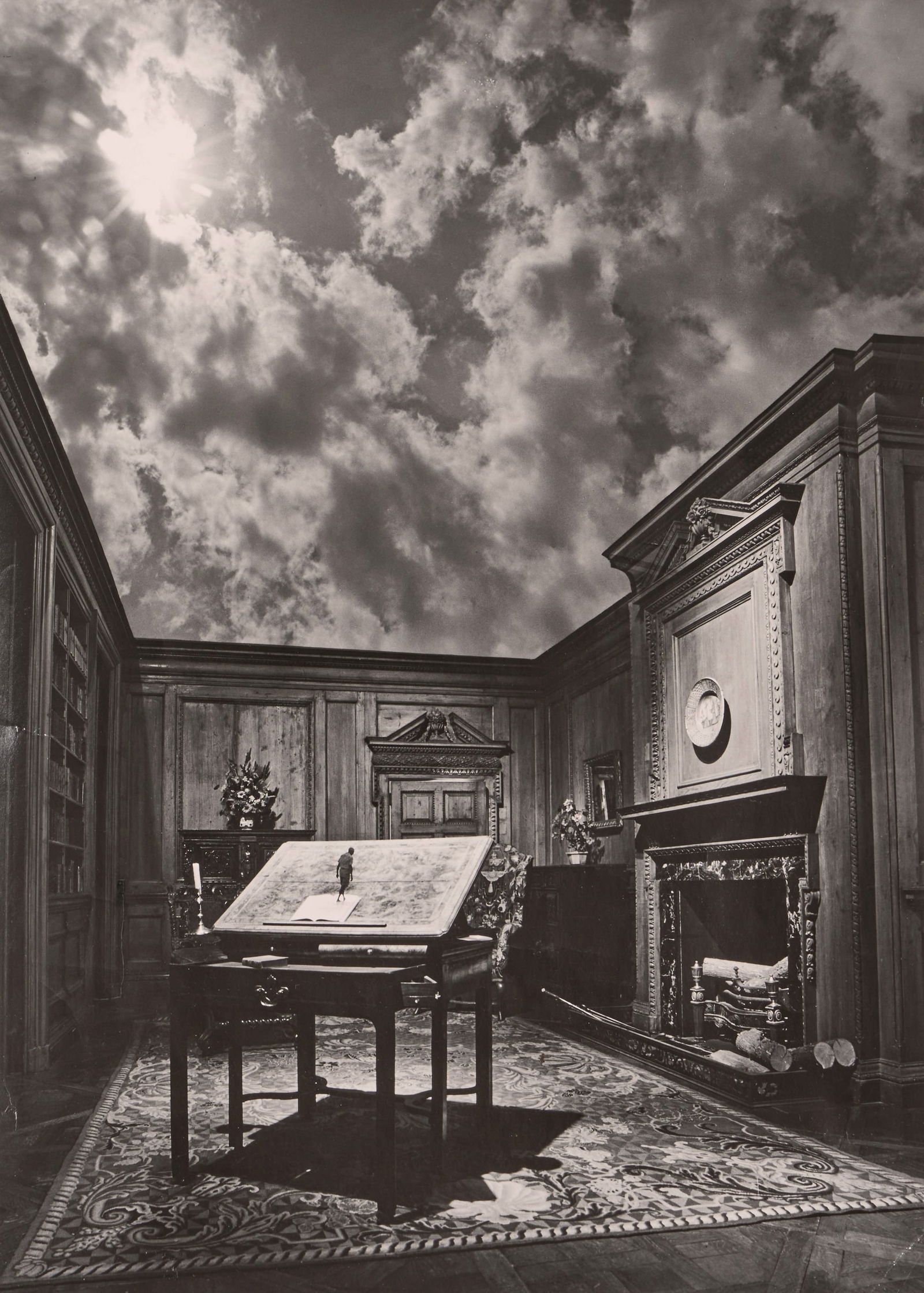 JERRY UELSMANN, (American, 1934-2022), Untitled (Philosopher's Desk) (1 of 4)