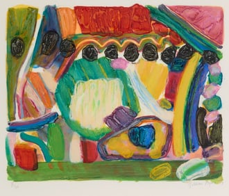 GILLIAN AYRES, (British, 1930-2018), Greenwells Glory, 1999