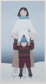 WILL BARNET, (American, 1911-2012), The Skaters, 1994