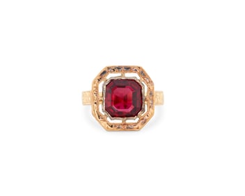 14K Gold and Spinel Ring