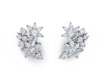 Platinum and Diamond Earrings