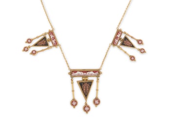 18K/14K Gold Micromosaic Necklace