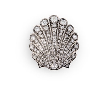 Platinum and Diamond Brooch/Pendant