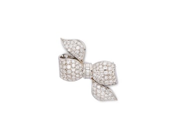 SHREVE, CRUMP & LOW Platinum and Diamond Brooch
