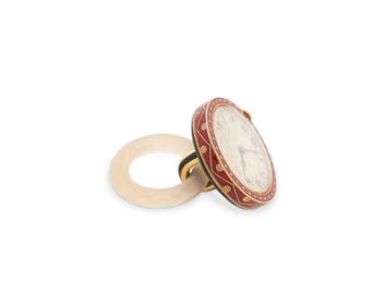CARTIER 18K Gold, Enamel, and Chalcedony Pendant Watch