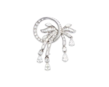 Platinum and Diamond Brooch